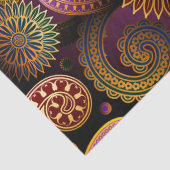 Retro buntes schönes Boho Bohemisches Paisley Seidenpapier (Detail)