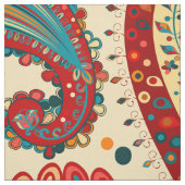 Retro buntes schönes Boho Bohemisches Paisley Stoff (Muster)