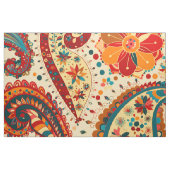 Retro buntes schönes Boho Bohemisches Paisley Stoff (Fat Quarter (45,7 x 55,9 cm))