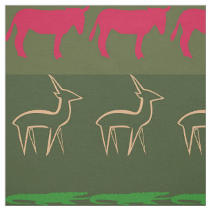 Retro Buntes Tiermuster #7 Stoff