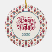 Retro Buon Natale Keramik Ornament (Vorne)