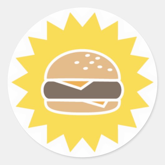 Retro Burger | Aufkleber (Vorderseite)