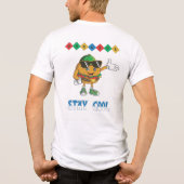  Retro-Burger-Cartoon: Bleib Cool  Tri-Blend Shirt (Rückseite)