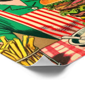 Retro Burger-Comicen Poster (Ecke)