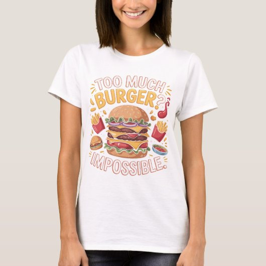 Retro Burger Lover Typography Design for Foodie  T-Shirt (Vorderseite)