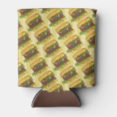 Retro Burger Night Cheeseburger Print GRILLEN Part Dosenkühler (Vorderseite)