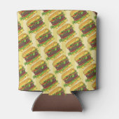 Retro Burger Night Cheeseburger Print GRILLEN Part Dosenkühler (Rückseite)