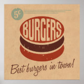 Retro Burger Poster (Vorne)