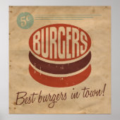 Retro Burger Poster (Vorne)