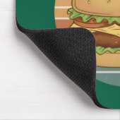 Retro-Burger und Cola. Mousepad (Ecke)
