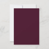 Retro Burgundy Boho Einfache Save the Date-Karte Date (Rückseite)
