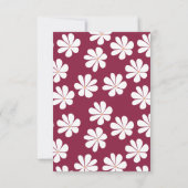 Retro Burgundy Daisy Abschluss FotoCollage Ankündigung (Rückseite)