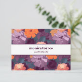 Retro Burgundy Orange Lila Business (Stehend Vorderseite)