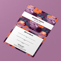 Retro Burgundy Orange Lila Business