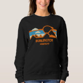 Retro Burlington Vermont Mountain Range Sunset Sweatshirt (Vorderseite)