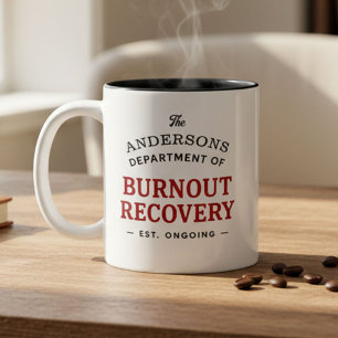 Retro Burnout-Erholung Benutzerdefinierte Familie  Zweifarbige Tasse