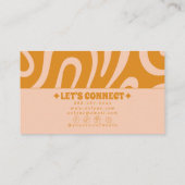 Retro Burnt Orange Terracotta Boho Groovy Unique Visitenkarte (Rückseite)