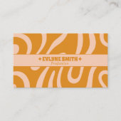 Retro Burnt Orange Terracotta QR Code Boho Groovy Visitenkarte (Vorderseite)