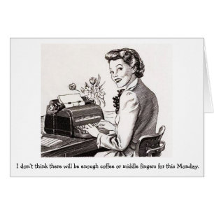 Retro Büro - nicht genügende Mittelfinger,