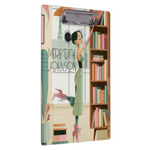 Retro-Büro-Schreibtisch-Clipboard-Grafik Klemmbrett