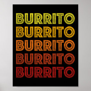 Retro-Burrito-Shirt Vintage-Burritos Cinco-De-Mayo Poster