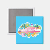 Retro Burst Valedictorian Abschluss Geschenk Magnet (Vorderseite/Rückseite)