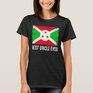Retro Burundi Flag Bester Onkel je Vatertag T-Shirt
