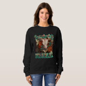 Retro-Büschenschädel Irgendjemands Problem Western Sweatshirt (Vorne ganz)