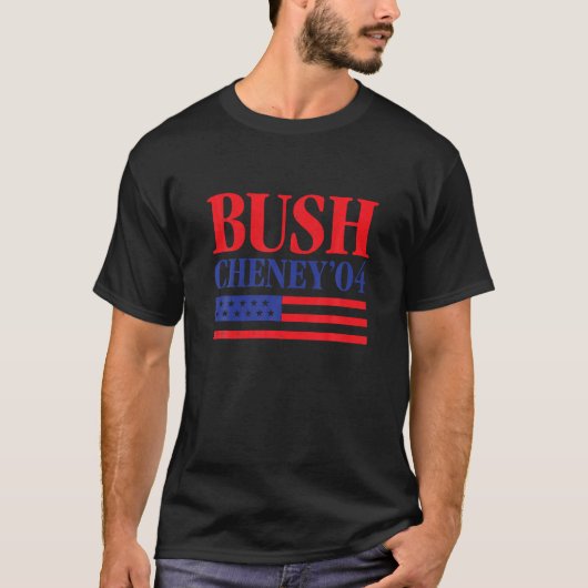 Retro Bush Cheney Präsidentschaftskampagne T Shirt (Vorderseite)