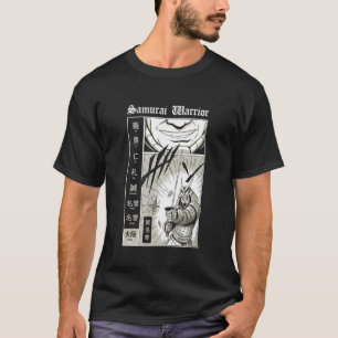 Retro Bushido Samurai Krieger mit Katana-Schwert T-Shirt