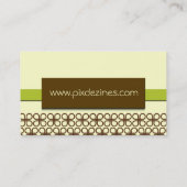 Retro Business Card dunkle Schokolade Visitenkarte (Rückseite)