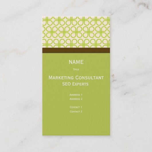 Retro Business Card Marketing Consultant Visitenkarte (Vorderseite)