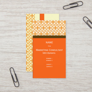 Retro Business Card Marketing Consultant Visitenkarte