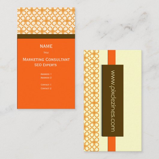 Retro Business Card Marketing Consultant Visitenkarte (Vorne/Hinten)