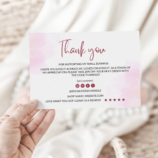 Retro Business dank Karte