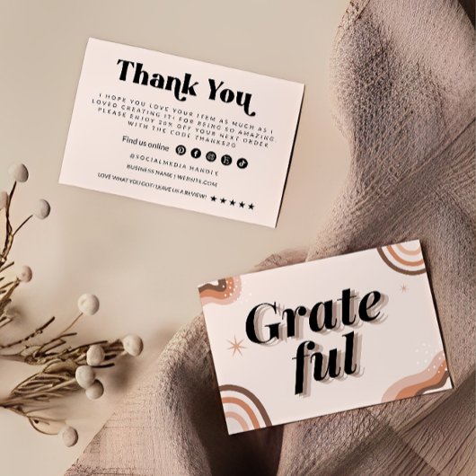 Retro Business dank Karte