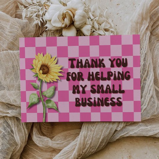 Retro Business dank Karte