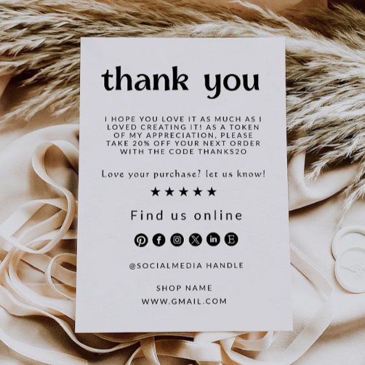 Retro Business dank Karte