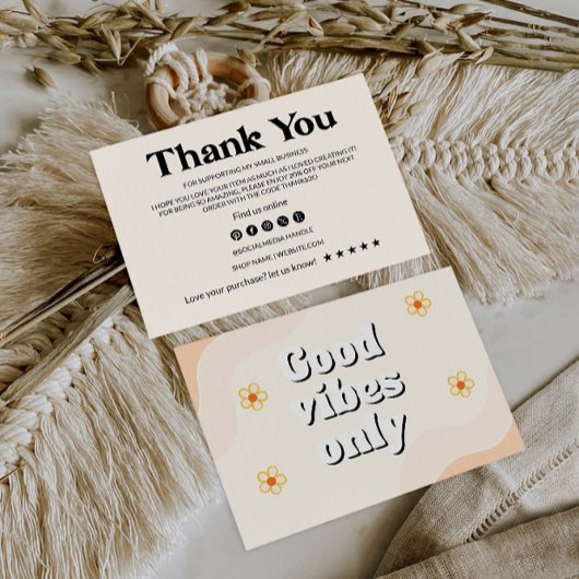 Retro Business dank Karte