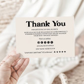 Retro Business dank Karte