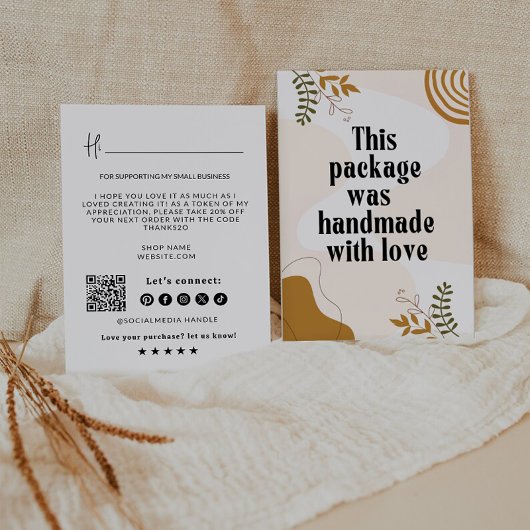 Retro Business dank Karte