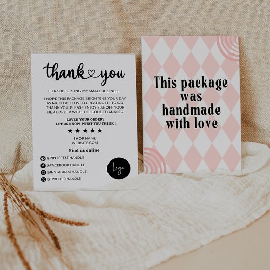 Retro Business dank Karte