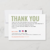 Retro Business Sie sind Magic Purchase Order Flora Dankeskarte (Rückseite)