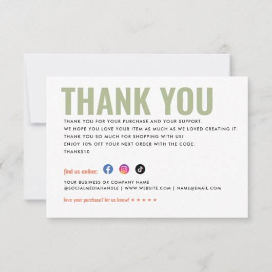 Retro Business Sie sind Magic Purchase Order Flora Dankeskarte (Rückseite)