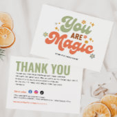 Retro Business Sie sind Magic Purchase Order Flora Dankeskarte