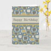 Retro-Business von der Geburtskarte der Gruppe Karte (Gelbe Blume)