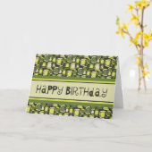 Retro-Business von der Geburtskarte der Gruppe Karte (Gelbe Blume)