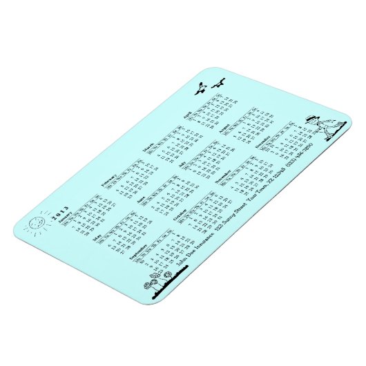 Retro Businessman 2013 Kalender Magnet (Linke Seite)