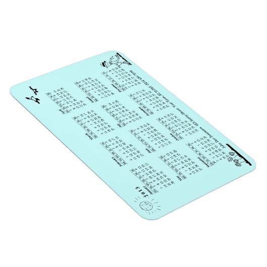 Retro Businessman 2013 Kalender Magnet (Rechte Seite)