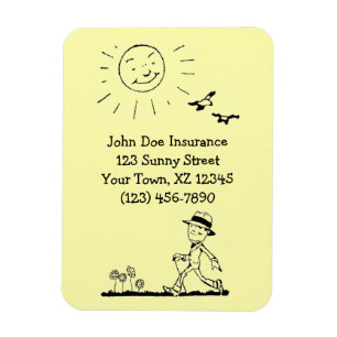 Retro-Businessman am Sonntag Magnet